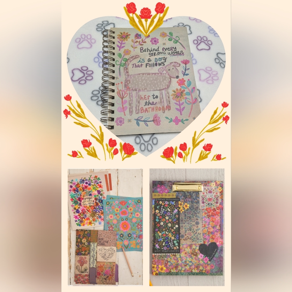 Natural Life Lot : Clipfolio With Notepad, 3 File Folders & Spiral Notebook